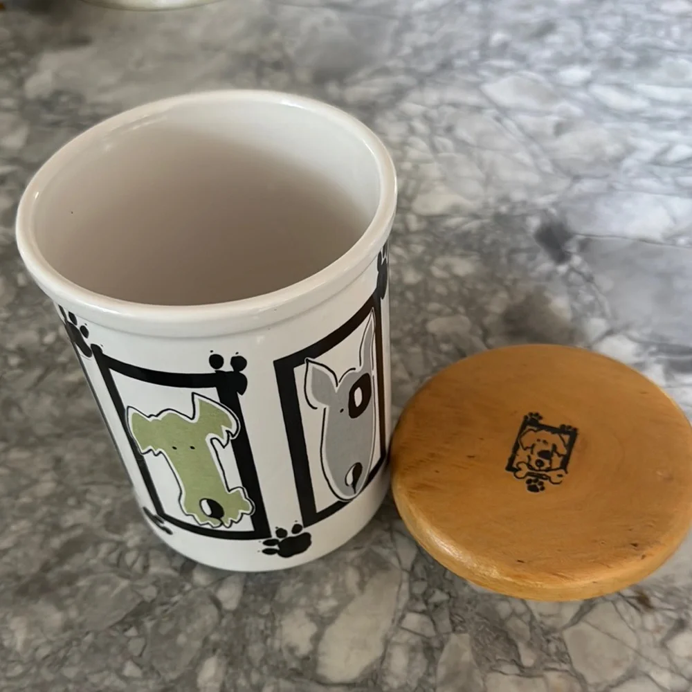 Dog-Themed Ceramic Treat Jar